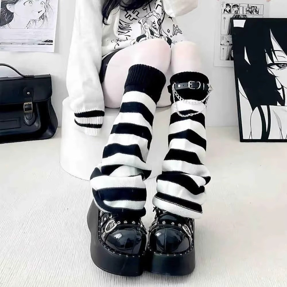 Gothic Harajuku Knit Leg Warme - Boot Sock Slouchy review and price